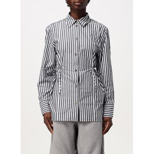 Ganni - Zwart Gestreept Relaxed Fit Shirt - Overhemden - Dames - Katoen