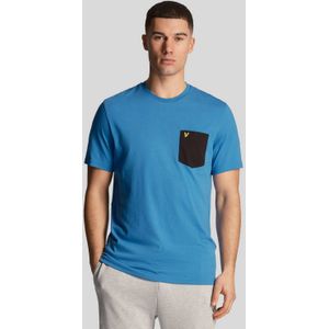 Lyle And Scott - Contrast Pocket T-Shirt - Zwart Blauw - T-shirt