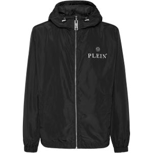 Philipp Plein - Hexagon Jacket - Windjack - Zwart - Met Capuchon