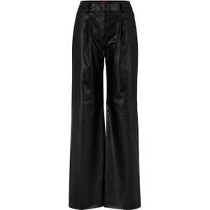 Hugo Boss - Herede-1 - Leren Damesbroek - Zwart