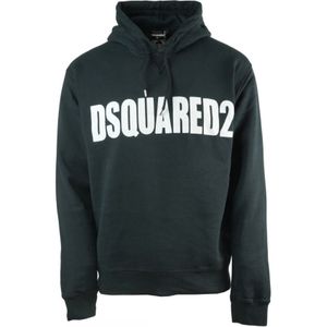 Dsquared2 Nieuwe Dan Fit Grote Zwarte Hoodie Met Logo - Maat XL