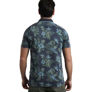 Weird Fish Heren Sarat Bedrukt Poloshirt (Marine)