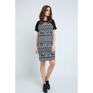 Conquista Fashion - Jurkje - Zwart-wit - Korte Mouwen