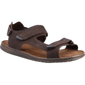 Hush Puppies Heren Neville Leren Verstelbare Band Sandalen (Bruin)