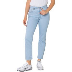 Women's Levis 501 Crop Samba Goal Jeans in Light Blue