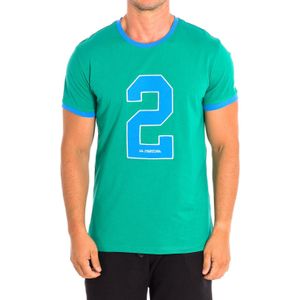 La Martina - TMR312-JS206 - T-shirt - Groen-blauw - Korte Mouw