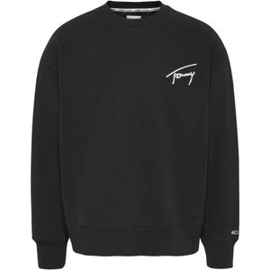 Tommy Jeans Sweaters Signature Crew Sweater Zwart