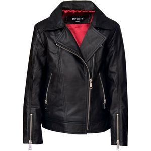 Upperclass Fashion - Infinity Junior - Bikerjack - Zwart - 100% Lamsleer