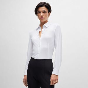 BOSS - Boanna - Blouse - Wit - Extra-Slim-Fit
