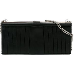 Vintage Christian Louboutin Leather Clutch on Chain Black