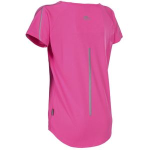 Trespass - Dames Gliding V-Hals T-Shirt (Hi Vis Roze/Zwart) - Maat XS