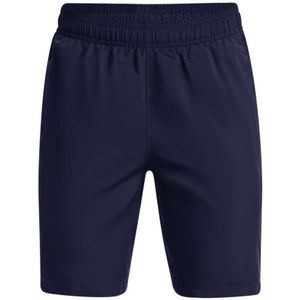 Boy's Under Armour UA Woven Graphic Shorts In Navy - Maat 11-12J / 146-152cm