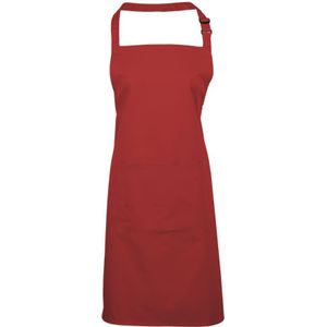 Premier Dames/Dames Kleuren Bipschort Met Zak / Werkkleding (Pakket van 2) (Rood)