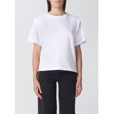 T-shirt - Wit - Relaxed Fit - Met Schouderdetails