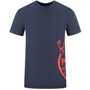 Plein Sport Side Logo Navy Blue T-Shirt