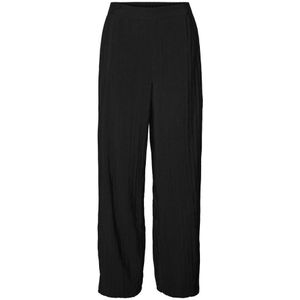 AWARE by VERO MODA high waist wide leg broek VMCARRIE van gerecycled polyester zwart