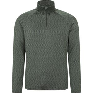 Mountain Warehouse Heren Power Quarter Zip Midlayer (Khaki Groen)