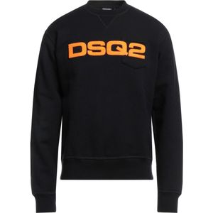 Dsquared2 DSQ2 oranje patch-sweatshirt in zwart