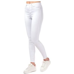 Only Royal Life Skinny Jeans Met Hoge Taille Voor Dames, Wit - Maat 25/34