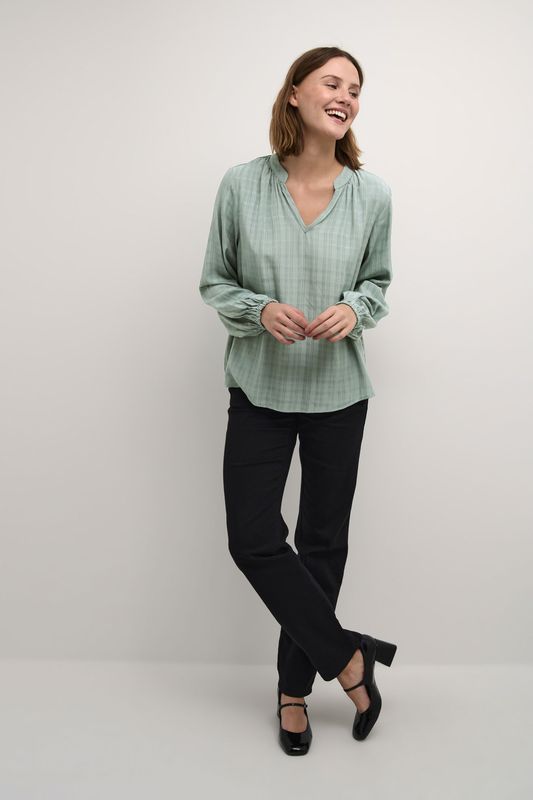 Kaffe - Blouse 'Alice' - Jade Groen - Blouseshirt