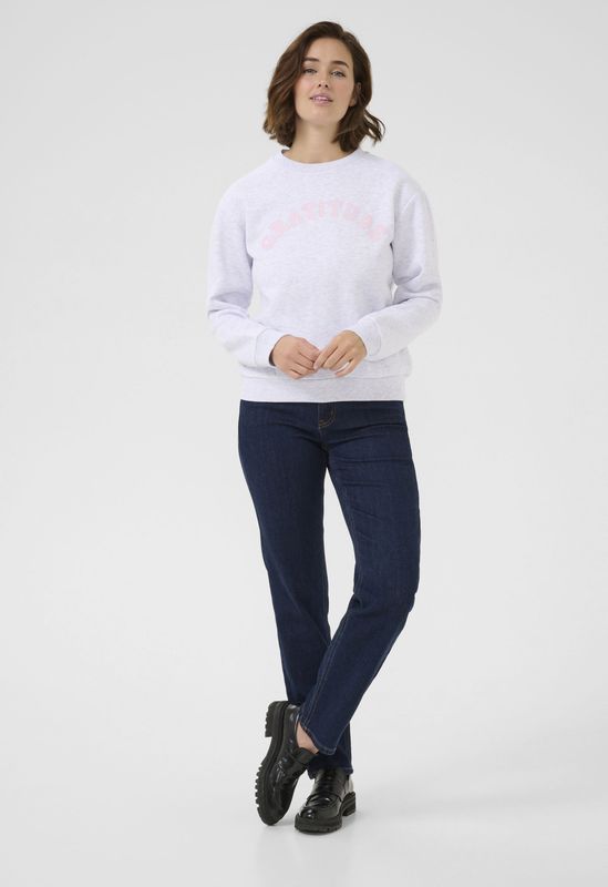 KAFFE - Anne - Dames Sweatshirt - Neutraal - Comfortabel en Trendy