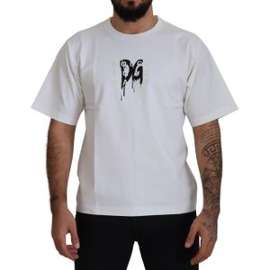 Dolce & Gabbana Graffiti-logoprint met T-shirt met rubbereffect in wit