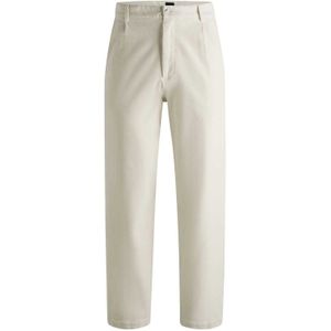 Boss Heren Relaxed Fit Broek (Wit)
