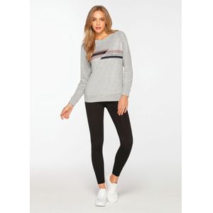 LORNA JANE Iconische Darcy Lange Mouwen Top In Snow Gray Marl - Maat XL