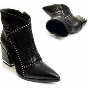 Montevita Heel Ankle Boot Supertramp In Black