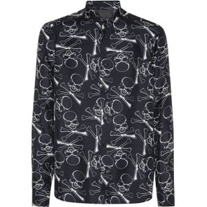 Philipp Plein - Dandy Shirt - Zwart - Overhemd - 100% Zijde