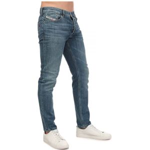 Men's Diesel D-Finng Tapered Jeans In Denim - Maat 30 Kort