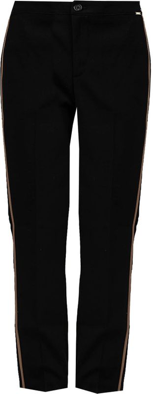 Liu Jo - Animal Print Slim-Fit Broek - Zwart - Dames - Polyester