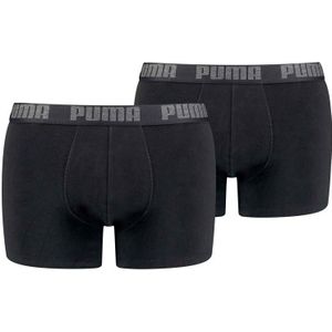 Puma Heren Basic Boxershorts (Set van 2) (Zwart)