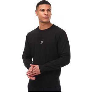Heren C.P. Company Light Fleece Logo Sweatshirt in zwart