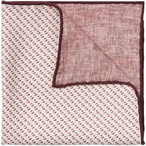 Boss Zijden Zakdoek met digitale opdruk (Rood)