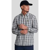 Lyle & Scott - Gewassen Geruit Poplin - Overhemd - Donker Marineblauw - Lange Mouwen