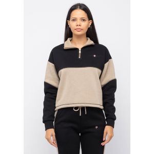 Tom Barron - Sportpak - Sand/Zwart - Sweatstof - Halve Rits