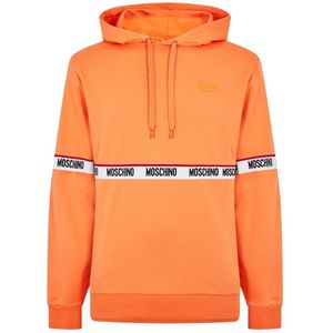 Moschino - Hoodie - Oranje - Met Getapete Borst