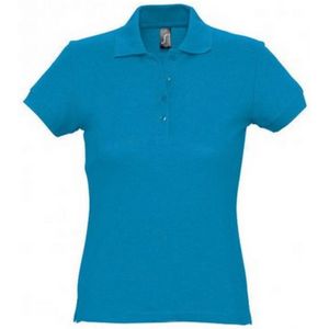 SOLS Dames/dames Passion Pique Poloshirt Met Korte Mouwen (Aqua) - Maat S