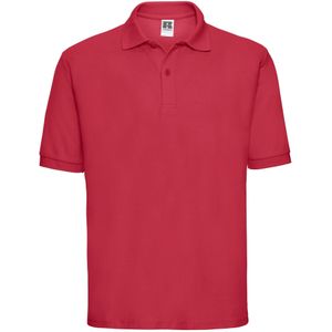 Russell Heren Polycotton Pique Poloshirt (Klassiek rood)