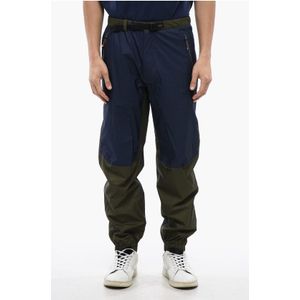 Tweekleurige SPRINGER-broek in Blu, Verde