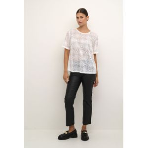 Blouse met korte mouwen Regular fit Chalk white