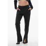 CORPORATE TECH-broek met split-enkel in zwart