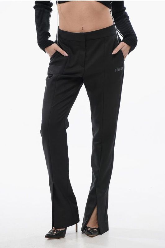 CORPORATE TECH-broek met split-enkel in zwart