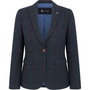 Tweed Blazer - Marineblauw - Dames - Getailleerde Pasvorm