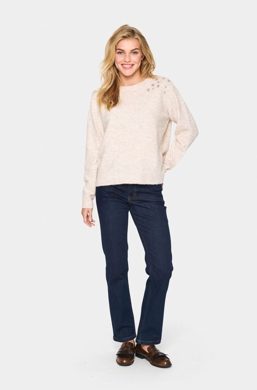 Pullover - Cream - Regular Fit - Lange Mouwen