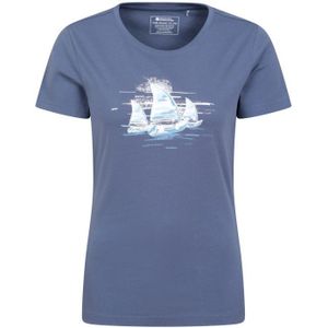 Mountain Warehouse Dames/Dames Zeilboot Biologisch T-shirt (Blauw)