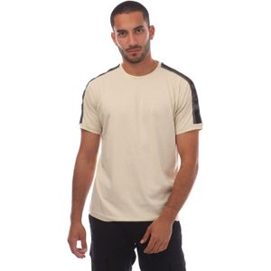 Emporio Armani Heren EA7 Logo Katoenen Jersey T-shirt (Beige)