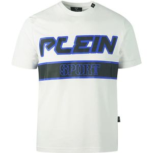 Philipp Plein Sport Blauw Blokwit T-shirt - Maat M