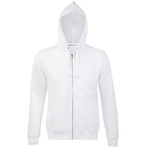 SOLS Heren Spike Full Zip Hooded Sweatshirt (Wit) - Maat L